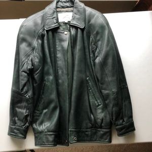 Green leather jacket